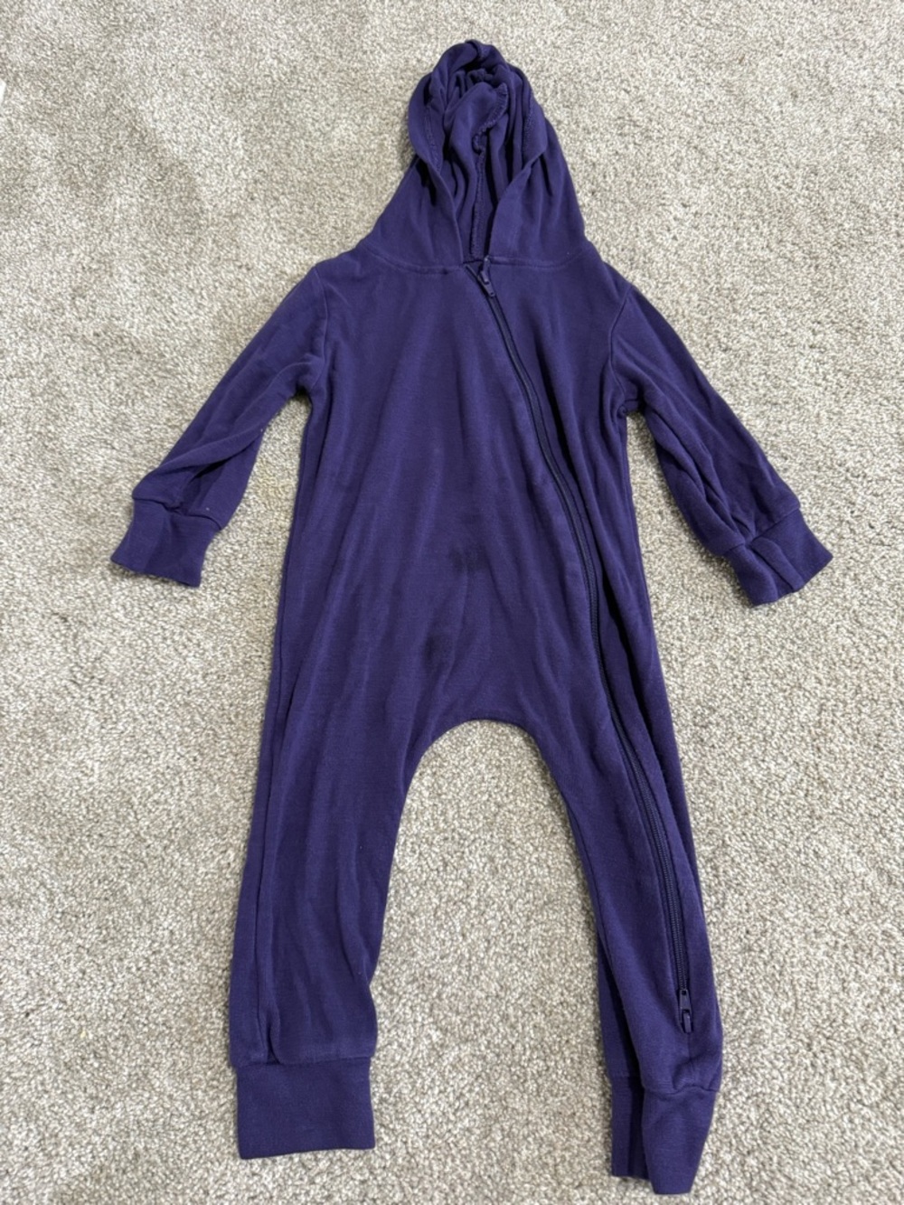 Kyte BABY Purple Hooded One-Piece Footie
